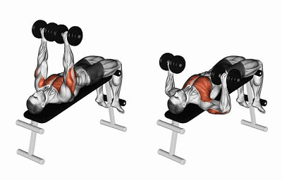 Жим гантелей головою вниз