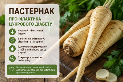Пастернак. Профілактика цукрового діабету.