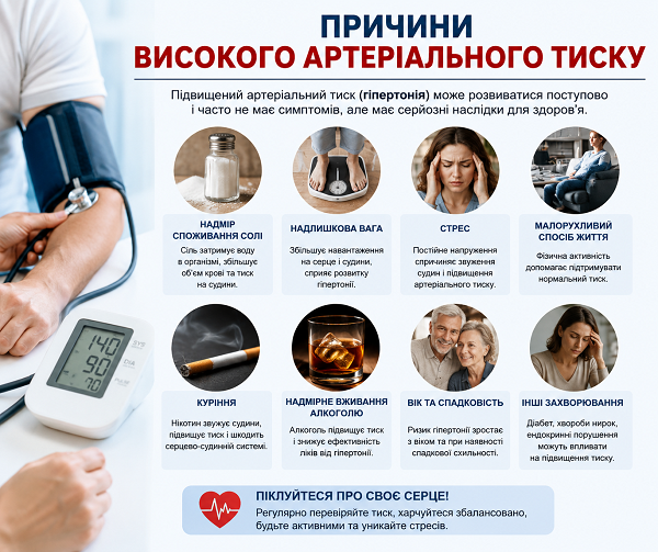 Причини високого тиску